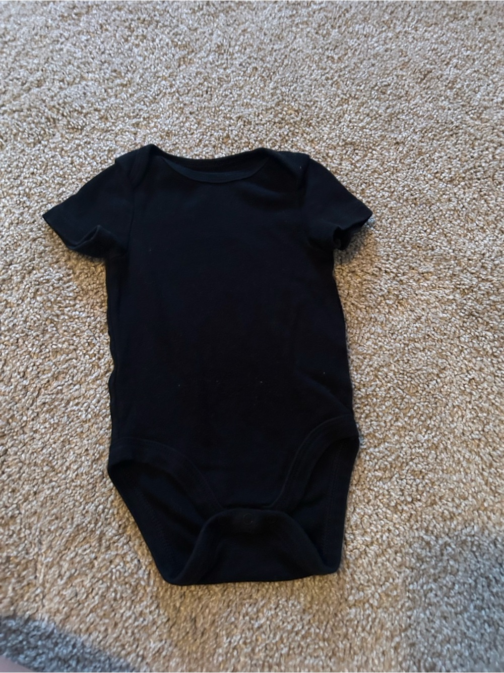 Cloud Island 0-3 Month Black Onesie